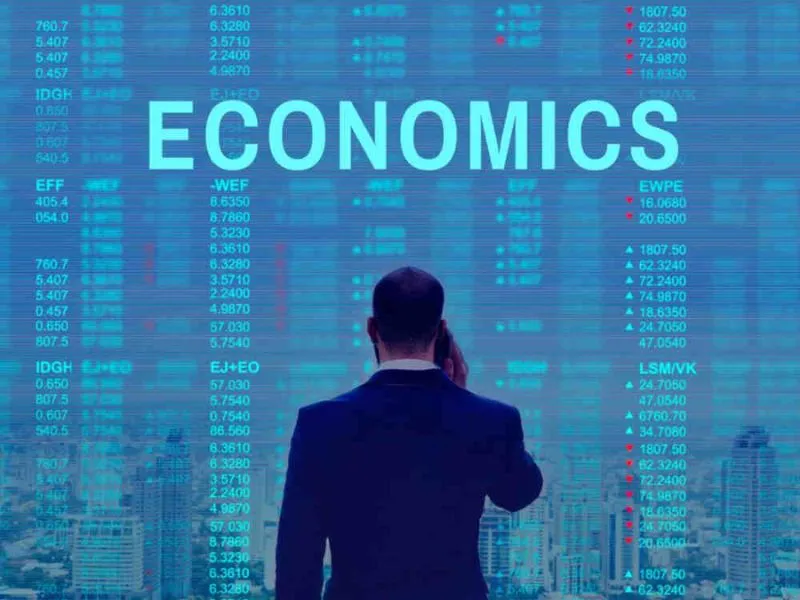 Chuyên gia tài chính làm việc trên máy tính