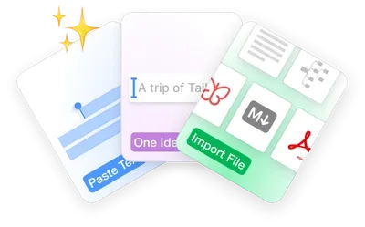 Chức năng chuyển đổi tài liệu đa dạng thành sơ đồ tư duy môn Văn