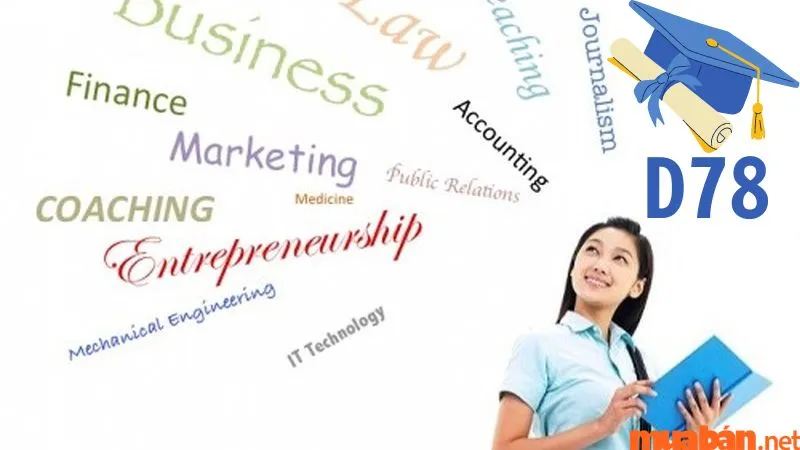 Các ngành xét tuyển bằng khối D78 rất đa dạng, mở ra nhiều cơ hội nghề nghiệp
