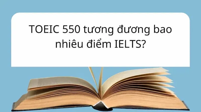 Người học đang so sánh bảng quy đổi điểm TOEIC 500 và IELTS 5.5
